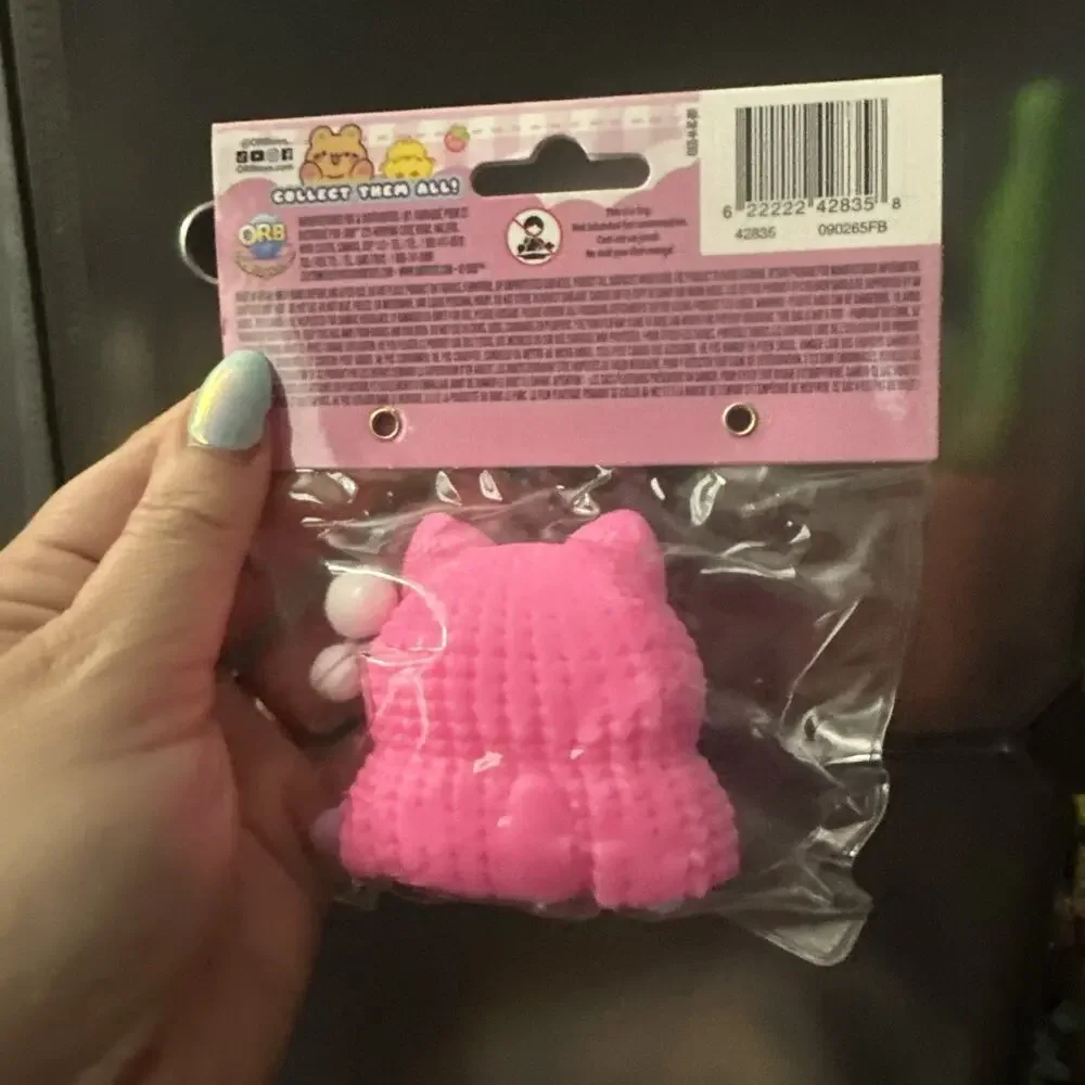 NEW, ORB CURIOSITIES TABA-LICIOUS PLUSHIES - PINK BEAR - SQUISHY TOY